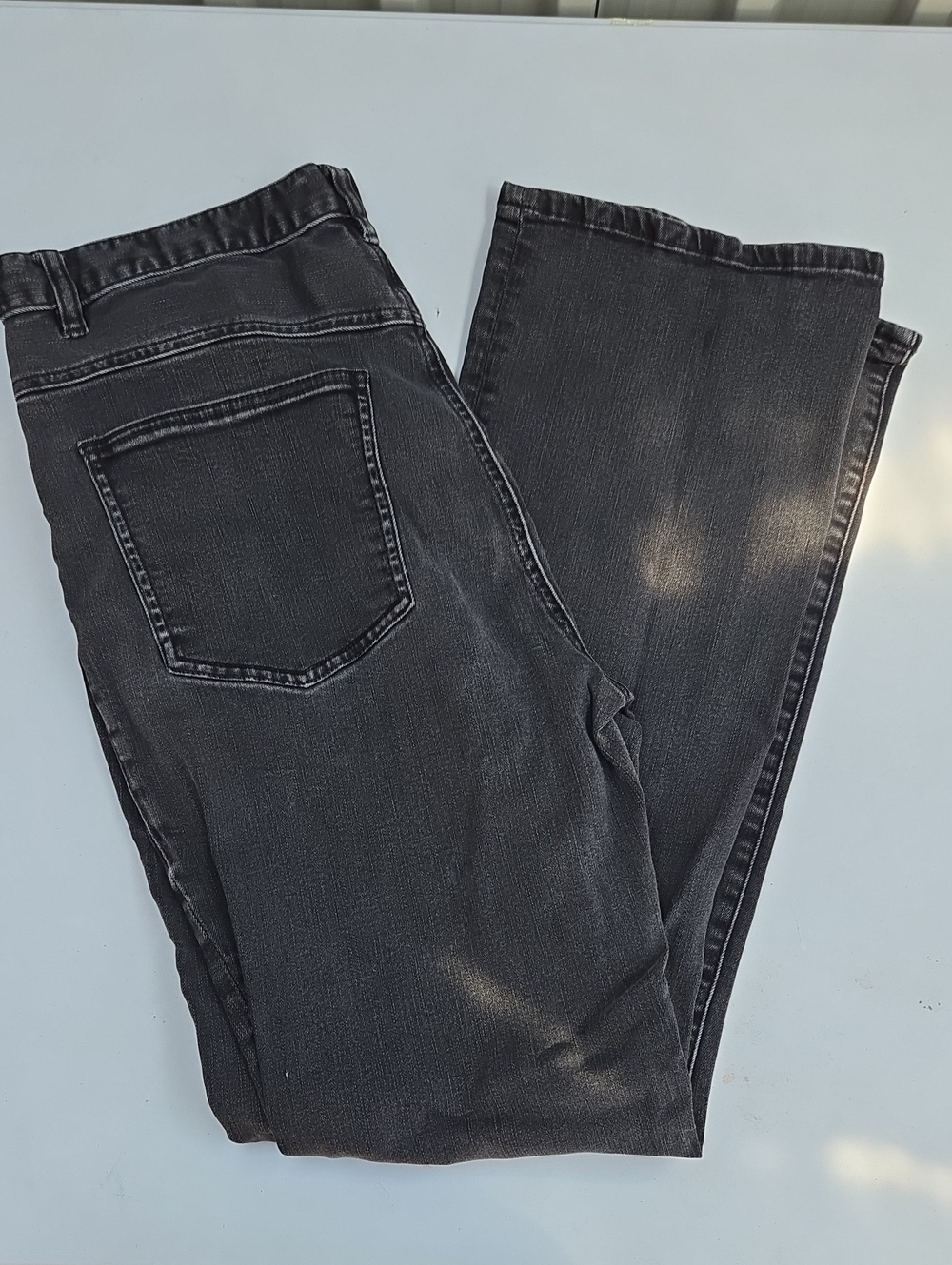 Women's Black Washed Denim Jeans